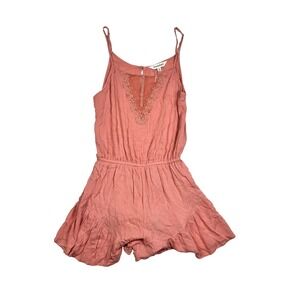 DAVI & DANI Pink Red Romper with Blouson Top Size Medium NWT